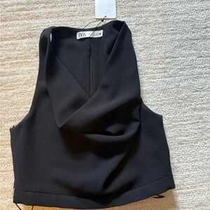 Zara Sleek Black Tank Top
